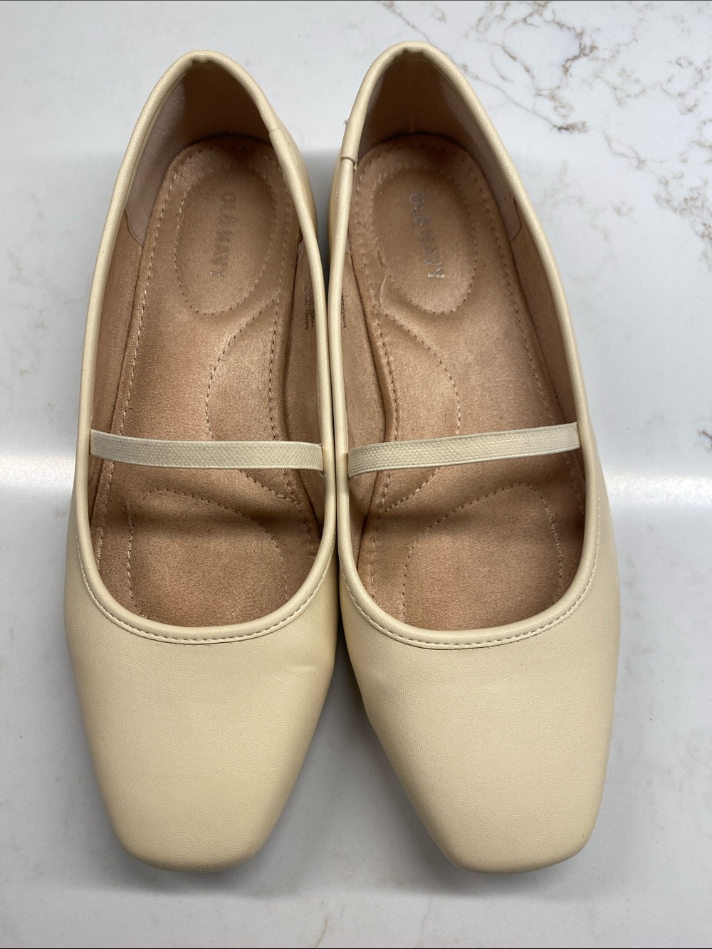 Mary Jane Ballet Flats Cream Butter Neutral Minimalist Balletcore Chic Size 8